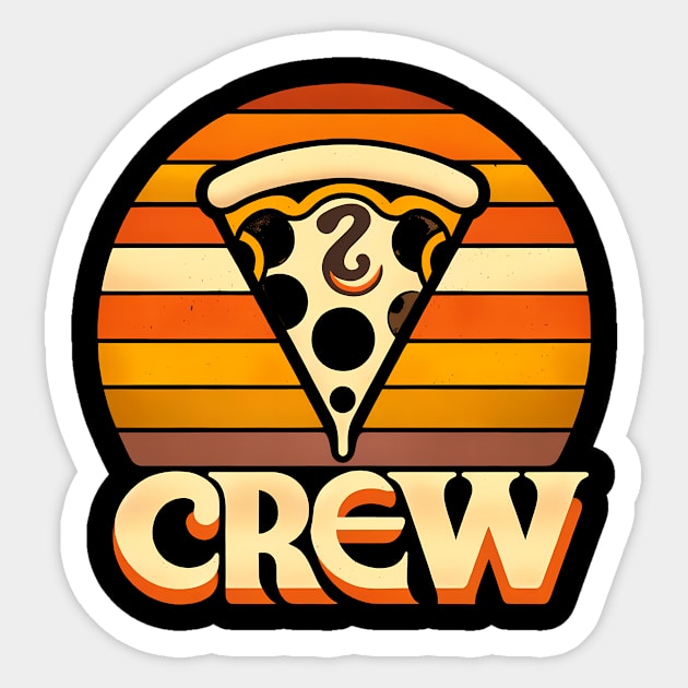 Funny Pizza Crew, Pizza Lover Sticker by logiamerch